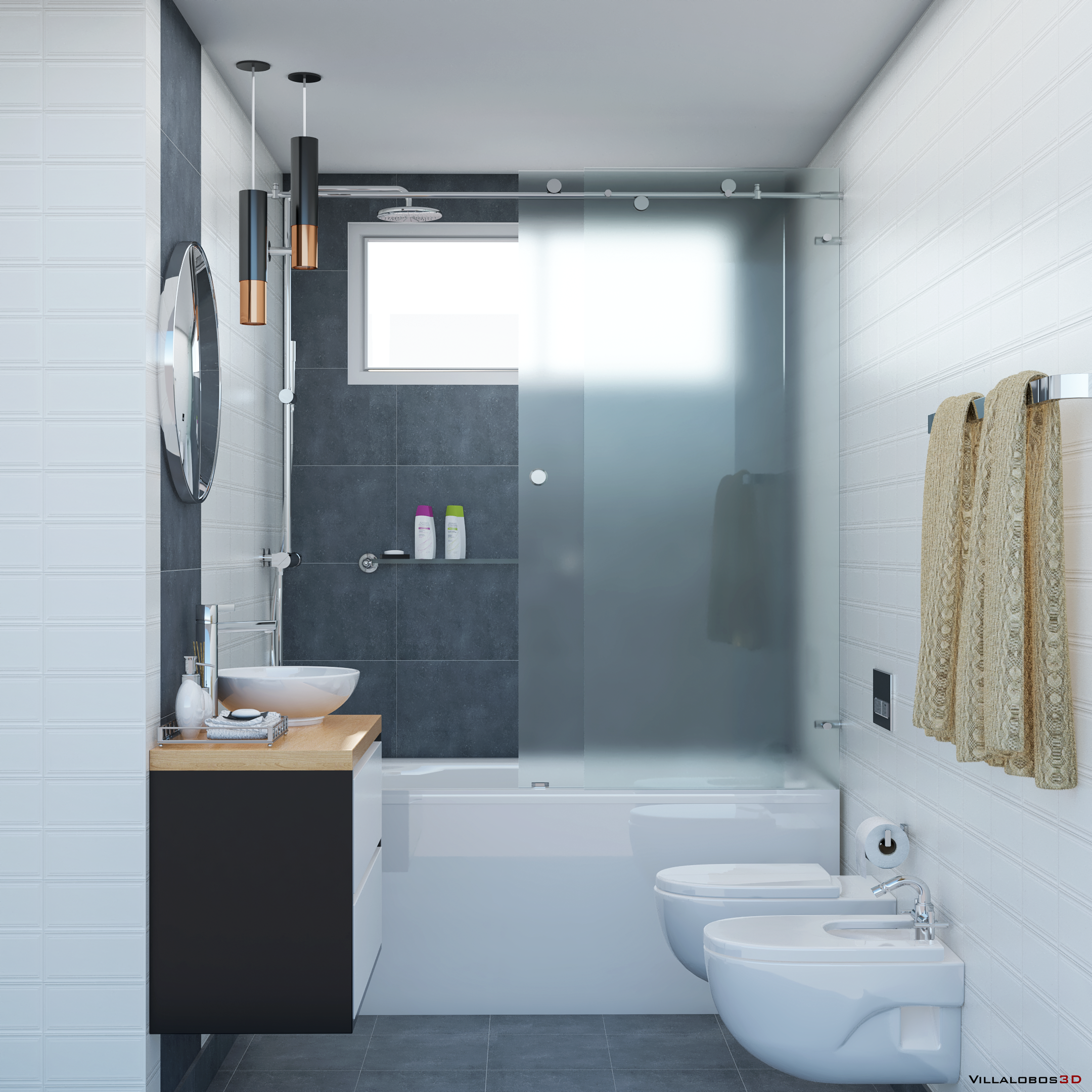 Baño Residencial - Vista General