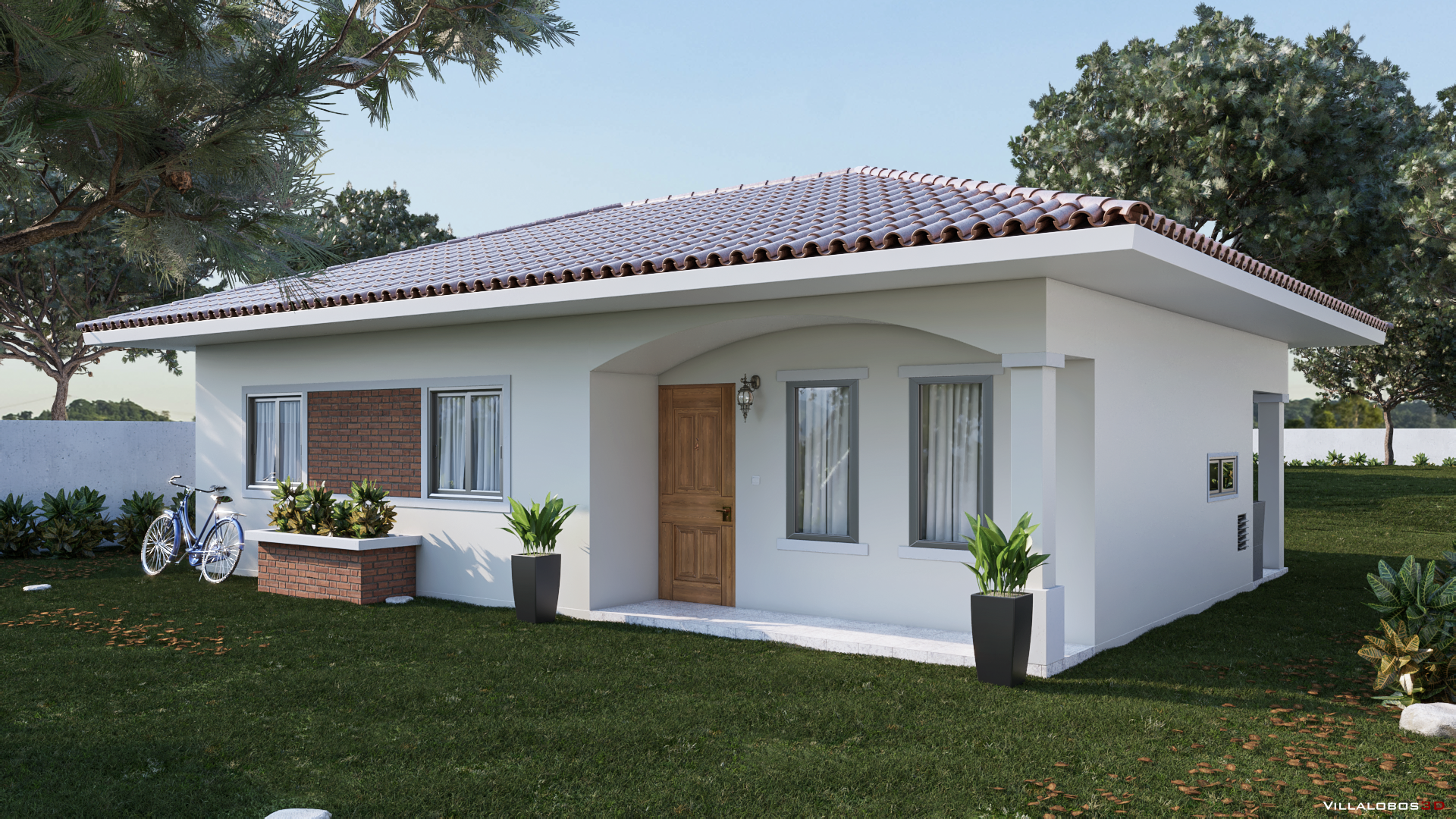 Fachada Perspectiva Casa Pacora